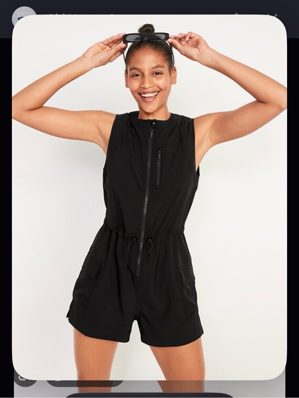 Women Black Old Navy Romper